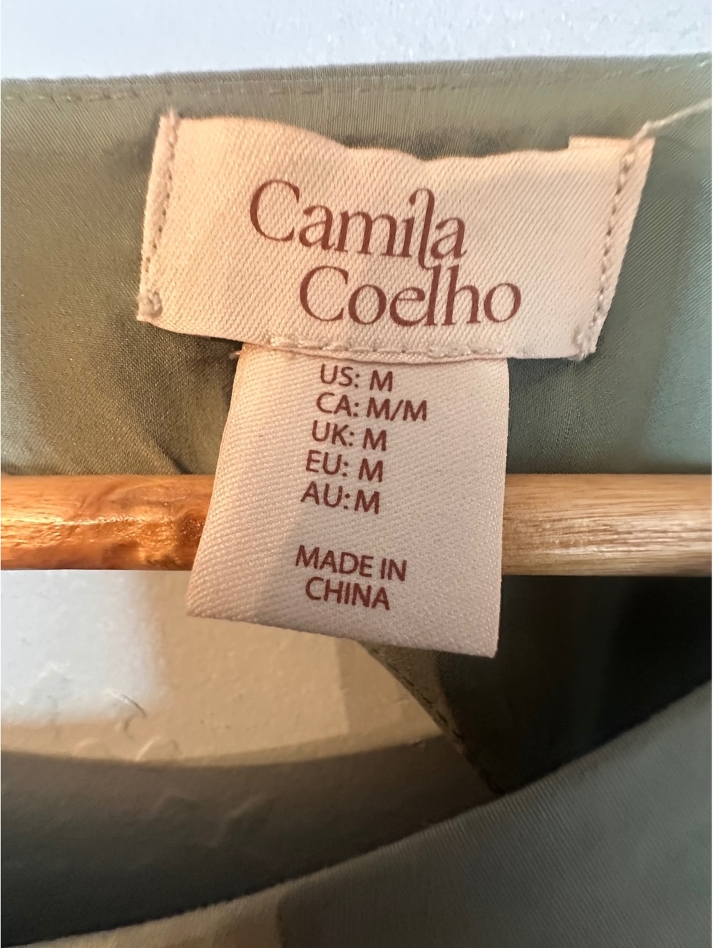 Camila Coelho Drop Waist Bubble Hem Open Back Midi/Maxi Dress in Sage Green M - Picture 4 of 9